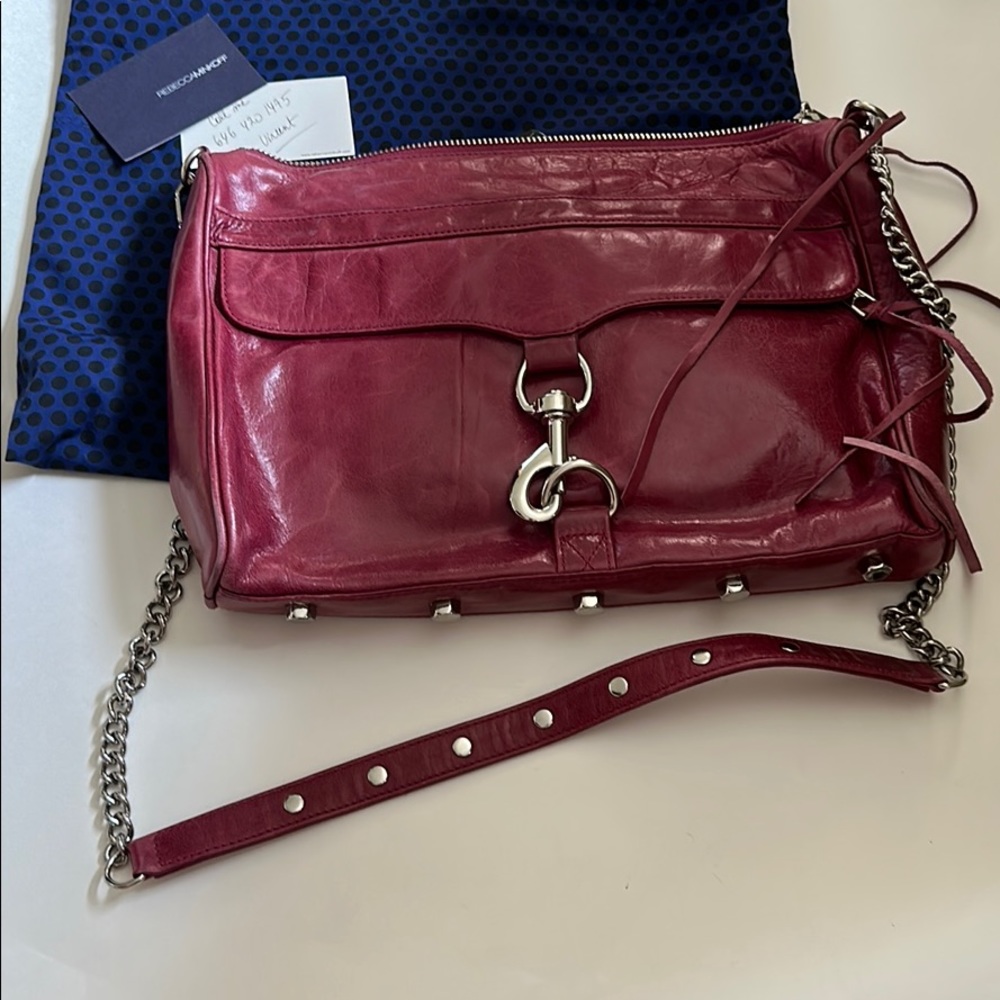 Rebecca Minkoff large MAC daddy - raspberry color